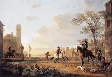  countryside Oil Painting - Horse countryside painter Aelbert Cuyp